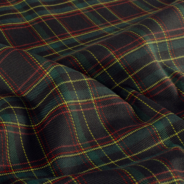 Gabardine Stretch fabric Checks Navy