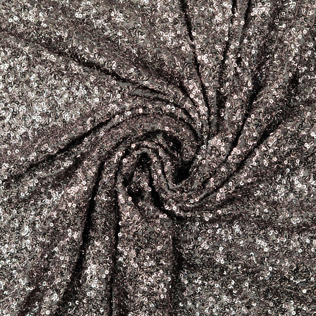 Mesh fabric Grey shimmering 