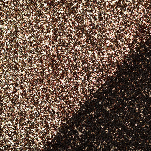 Mesh fabric Dark Brown Sequins 