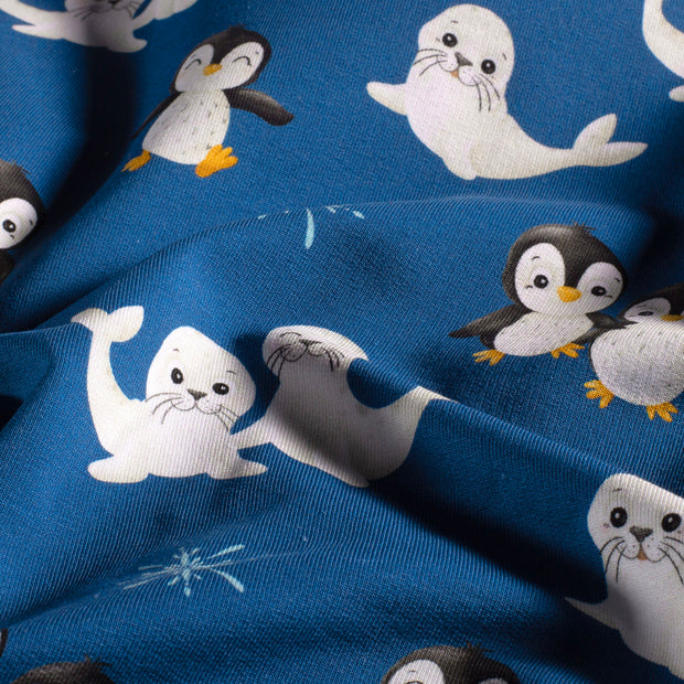  fabric Penguins Cobalt