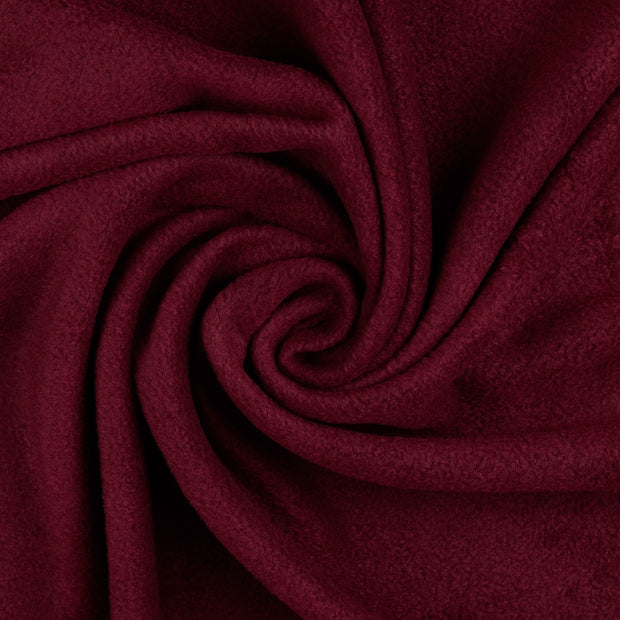 Polar Fleece fabrik Bordeauxrot gebürstet 
