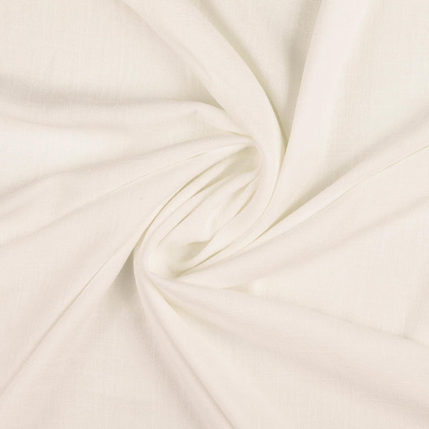 Viscose Lin Chaine et Trame tissu Blanc optique mat 