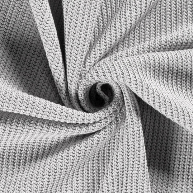 Heavy Knit fabrik Hellgrau matt 