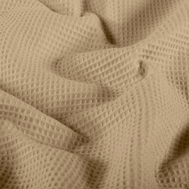 Waffle piqué fabric Unicolour Beige