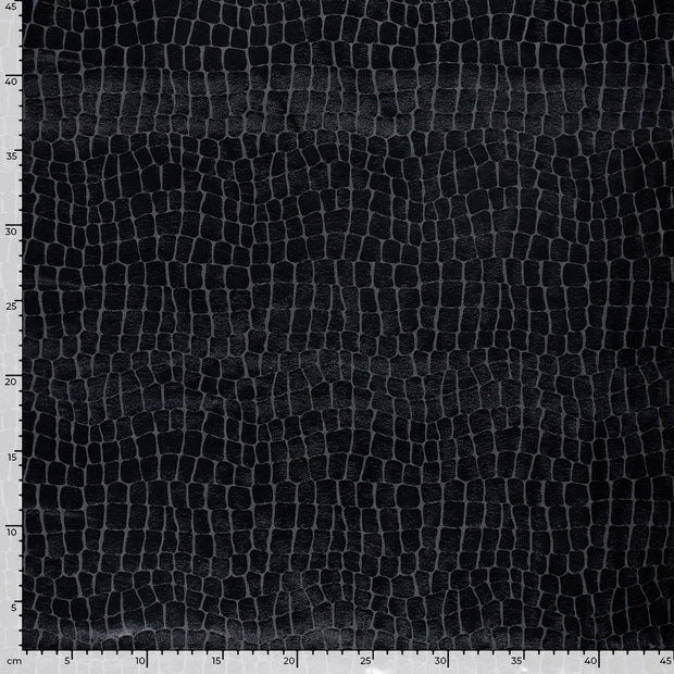 Lamé fabric Crocodiles Black