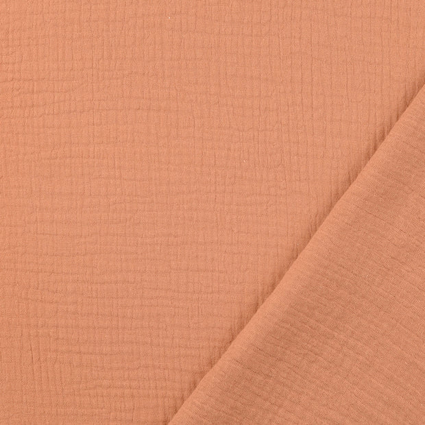 double gaze tissu Noix de Muscade 
