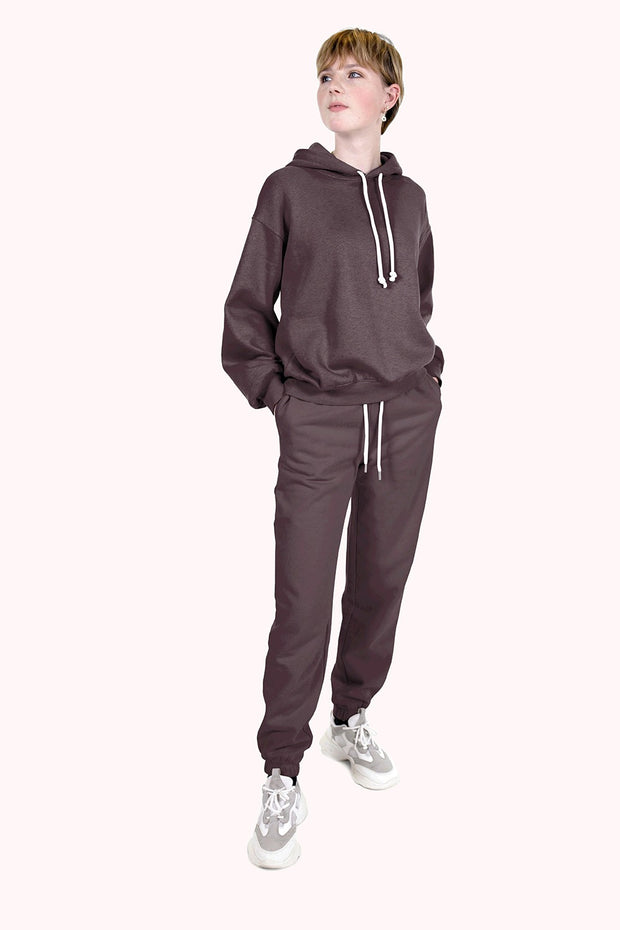 Jogging fabric Unicolour Wine red