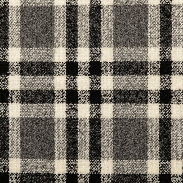 Chiffon en laine tissu Carreaux gris