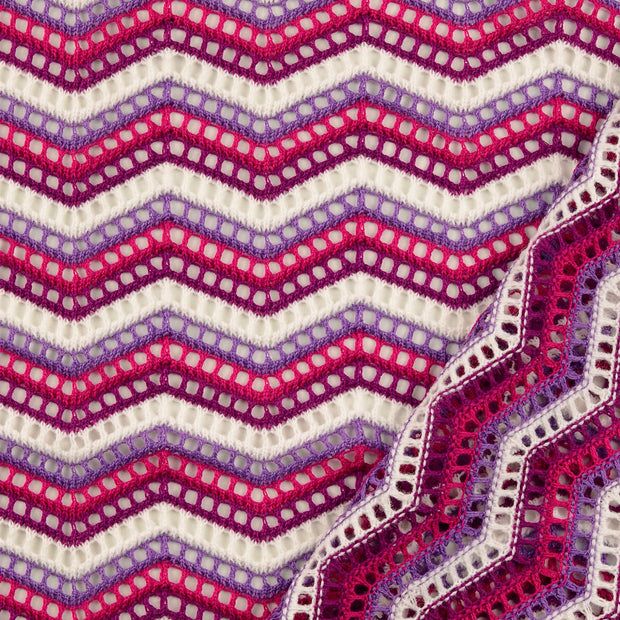 Spitze fabrik fuchsia garngefärbt 