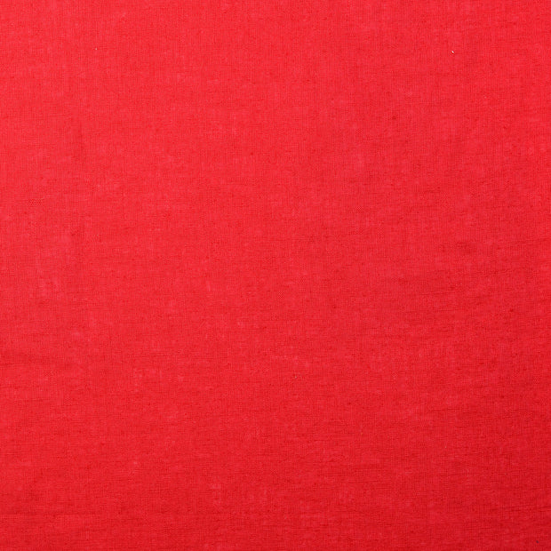 Lin tissu Unicolore Rouge