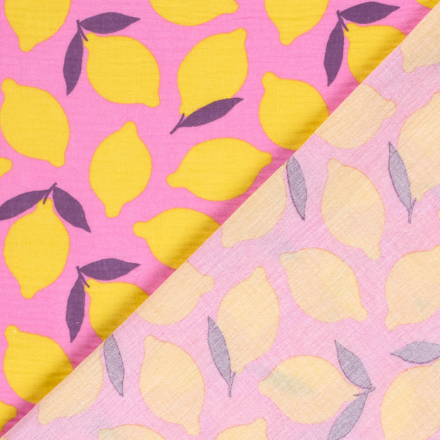 Muslin fabric Fruits printed 