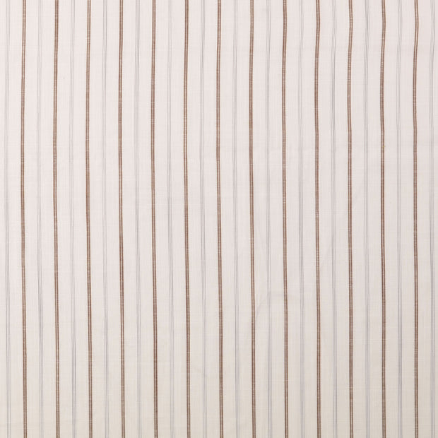 Cotton Poplin fabric Stripes brown