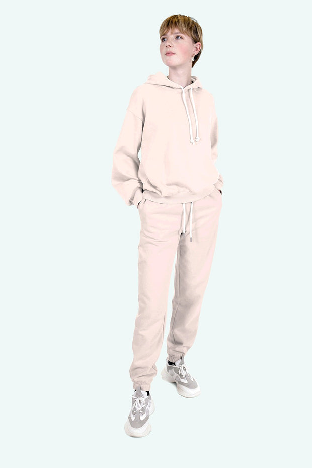 Jogging fabric Unicolour Salmon