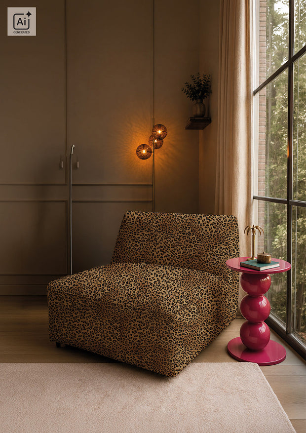 Gobelin fabric Leopards Beige