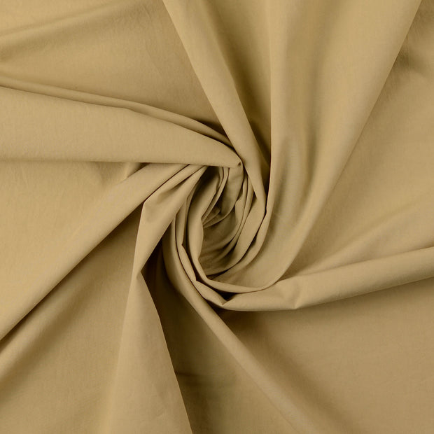 Popeline de Coton tissu beige 