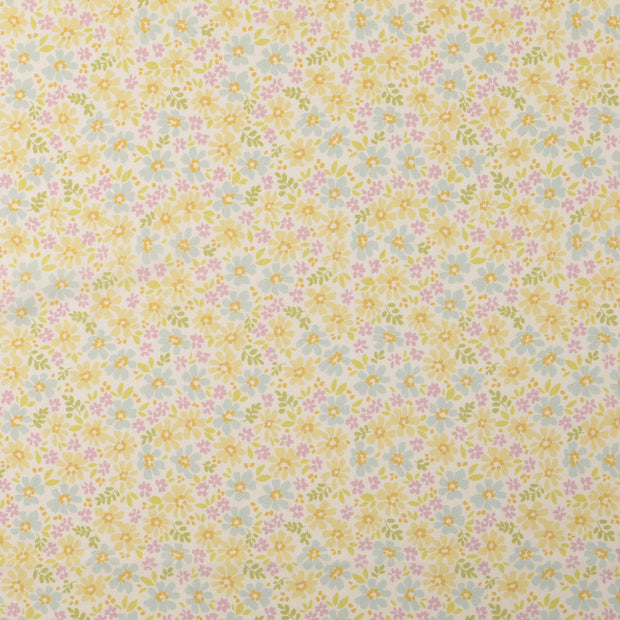 Voile fabrik Blumen Gelb