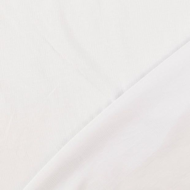 Popeline de Viscose tissu blanc froissé 