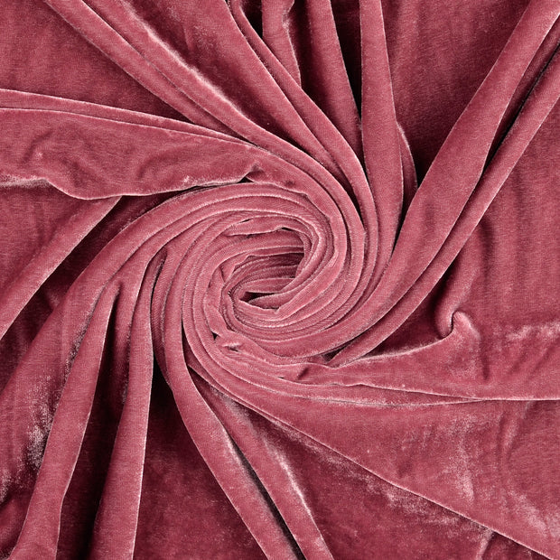 Velours tissu vieux rose 