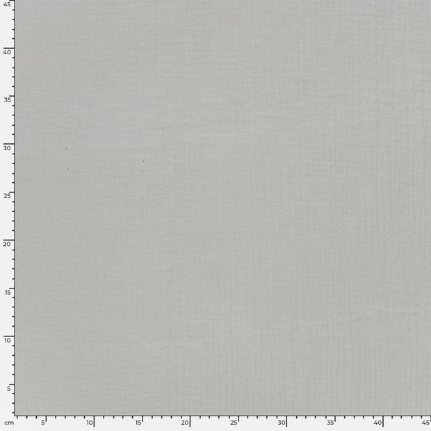 Muslin Triple Layer fabric Unicolour Light Grey