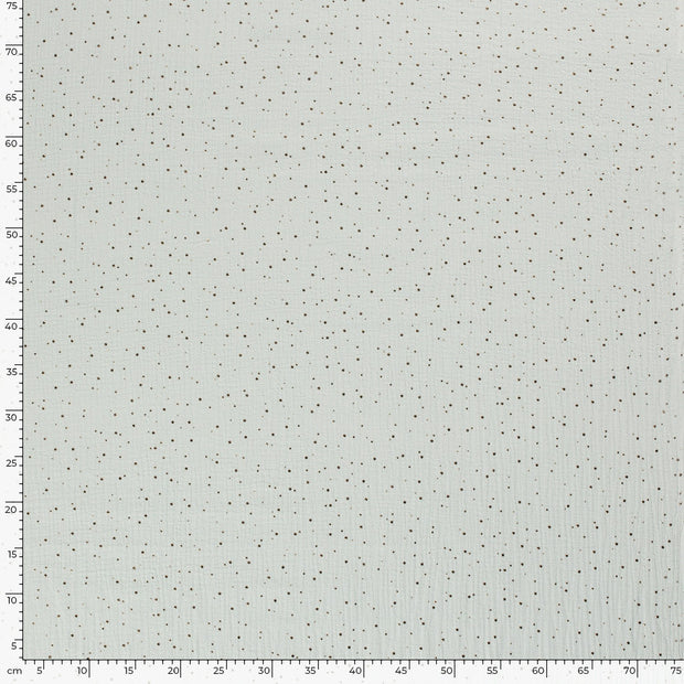 Muslin fabric Dots Mint