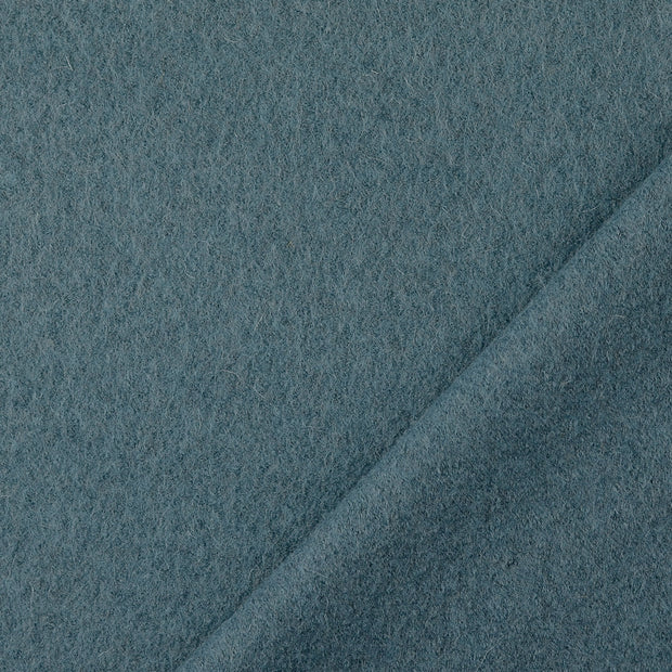 Wool Boucle fabric Steel Blue 