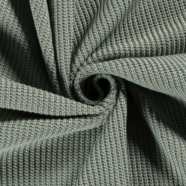 Heavy Knit fabrik Altes Grün matt 