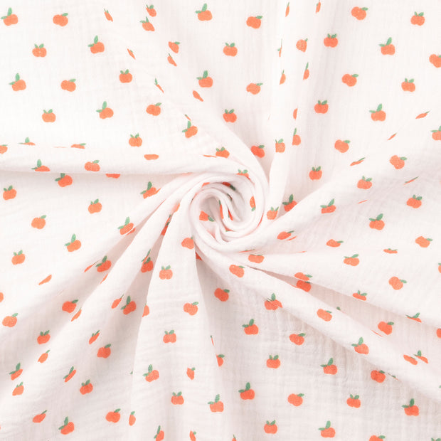 double gaze tissu blanc 