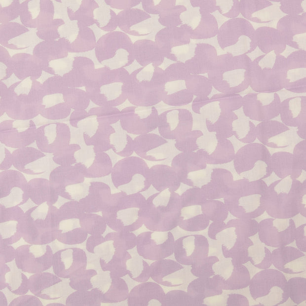 Voile tissu motifs géométriques Lilas