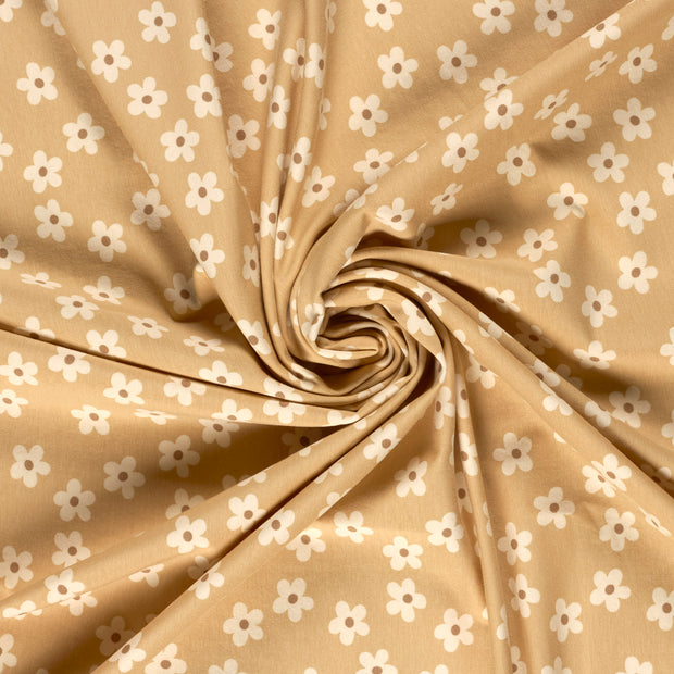 French Terry geraut fabrik Beige bedruckt 