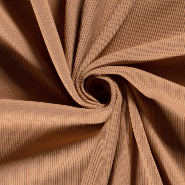 Rib Jersey fabric Unicolour Nutmeg