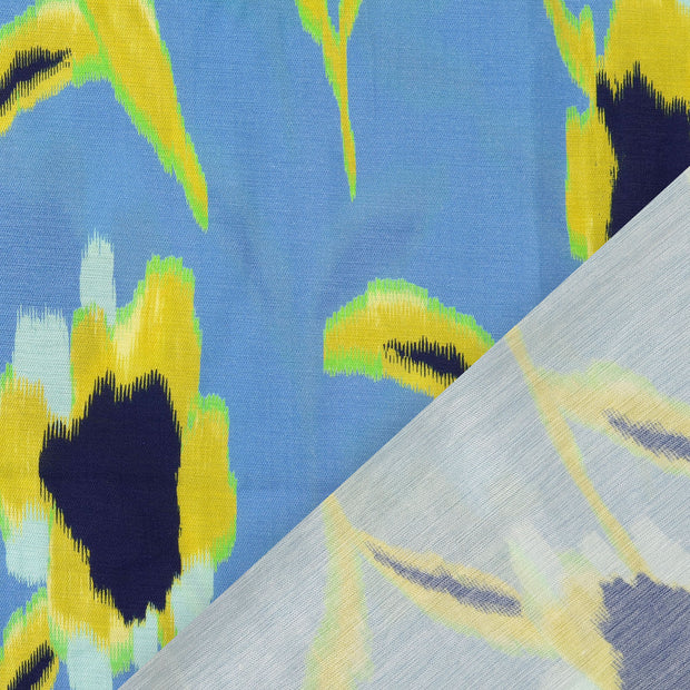 Sergé tissu Bleu clair imprimé numérique 