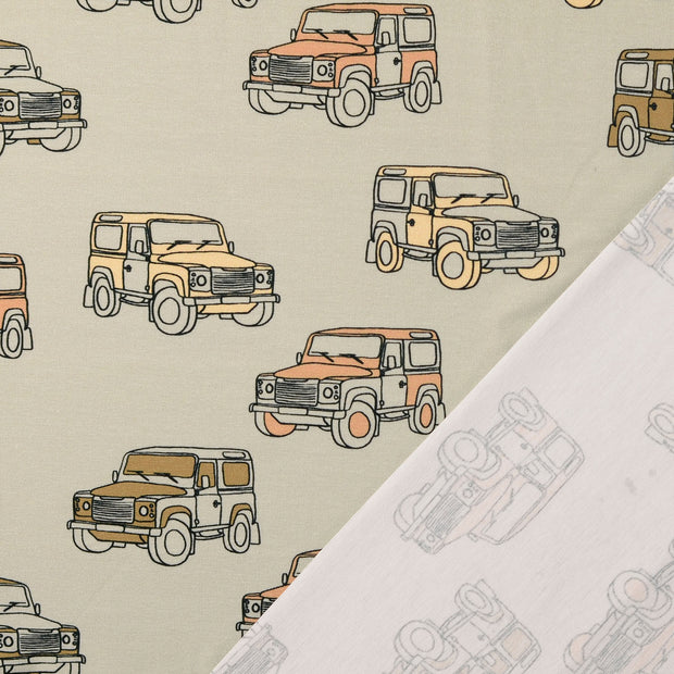 Jersey fabric Grey digital printed 