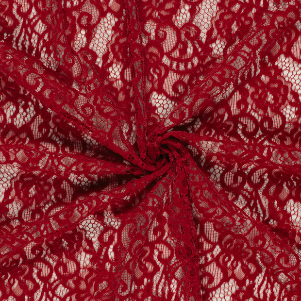 Chenille tissu Rouge Bordeaux 