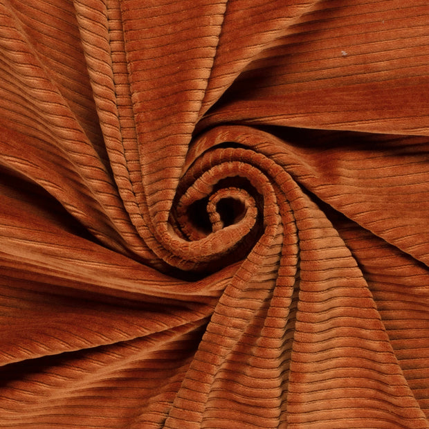 Nicky Velours Rib tissu Brique mat 