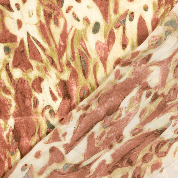 Satin Velvet fabric Abstract printed 