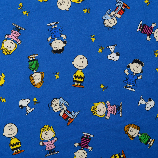 Jersey tissu repas Bleu clair