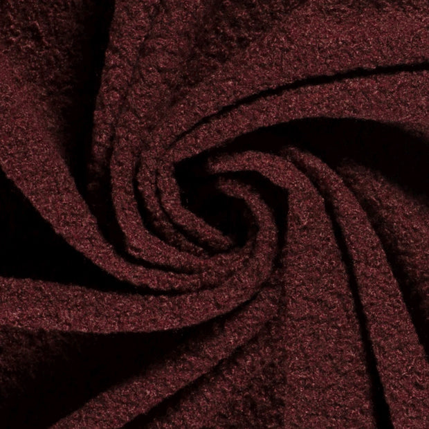 Bouclé fabric Unicolour Wine red