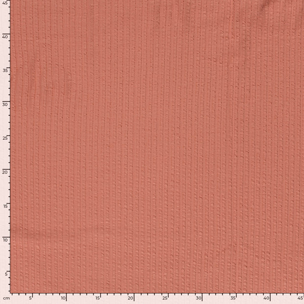 Rib Jacquard tissu Unicolore Coral