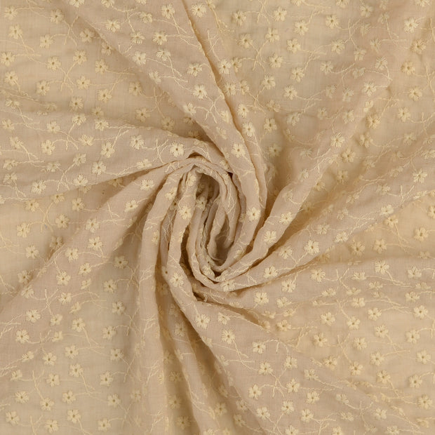 CO Voile fabrik beige stickerei 