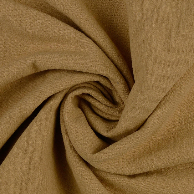 Popeline de Coton tissu beige 