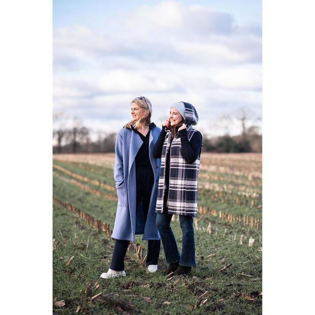 Chiffon en laine tissu Unicolore Bleu bébé