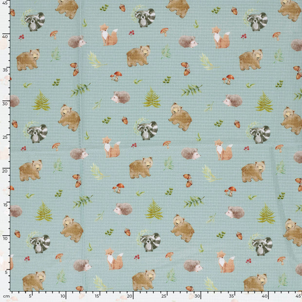 Waffle piqué fabric Mint
