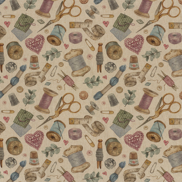 Aspect Lin tissu Multicolore mat 