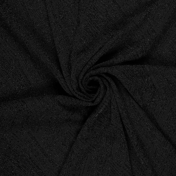 Polyester Jersey fabric Black Lurex 
