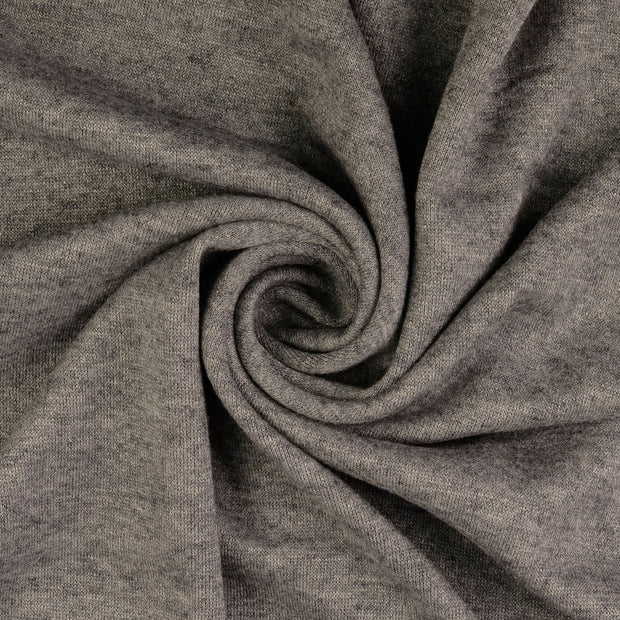 Heavy Knit fabrik Grau gebürstet 
