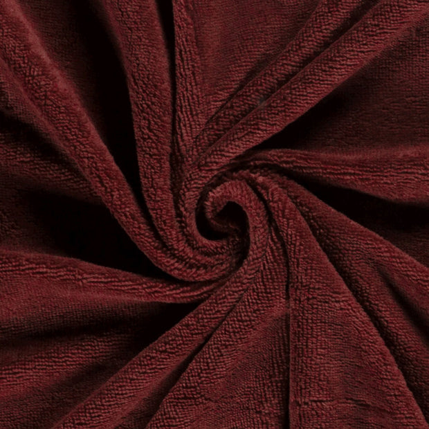 Bamboo Fleece fabric Unicolour Bordeaux
