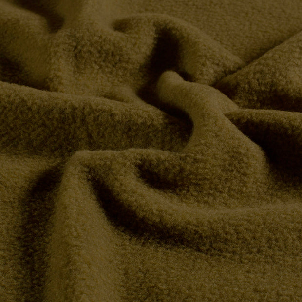 Fleece fabric Melange Khaki Green