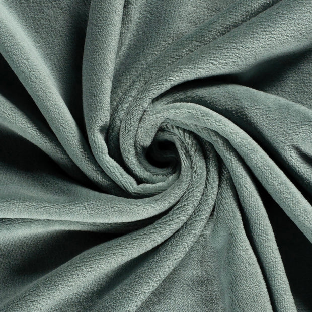 Wellness Fleece fabrik Altes Grün weich 