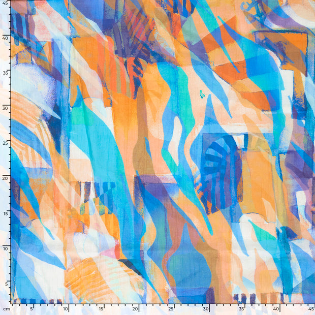 Viskose fabrik Abstrakt Aqua