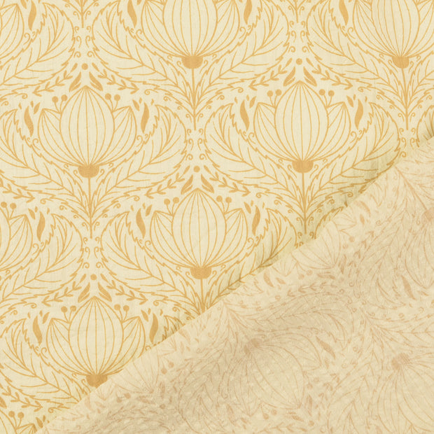 Seersucker tissu beige 